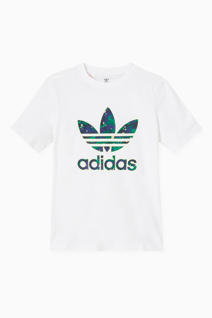 

Camo Trefoil T-shirt in Jersey, White