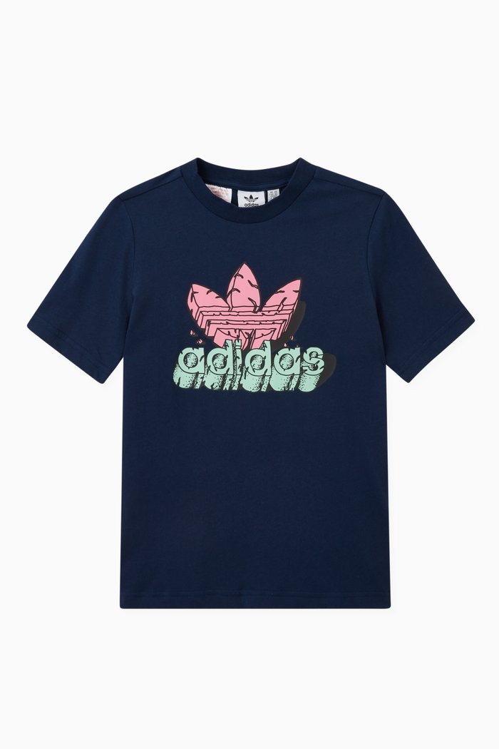 

Funny Dino Graphic T-shirt in Single Jersey, Blue