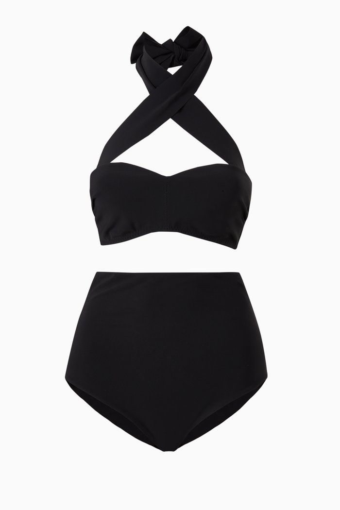 

Bogdana Swimsuit Set in Stretch Jersey, Black