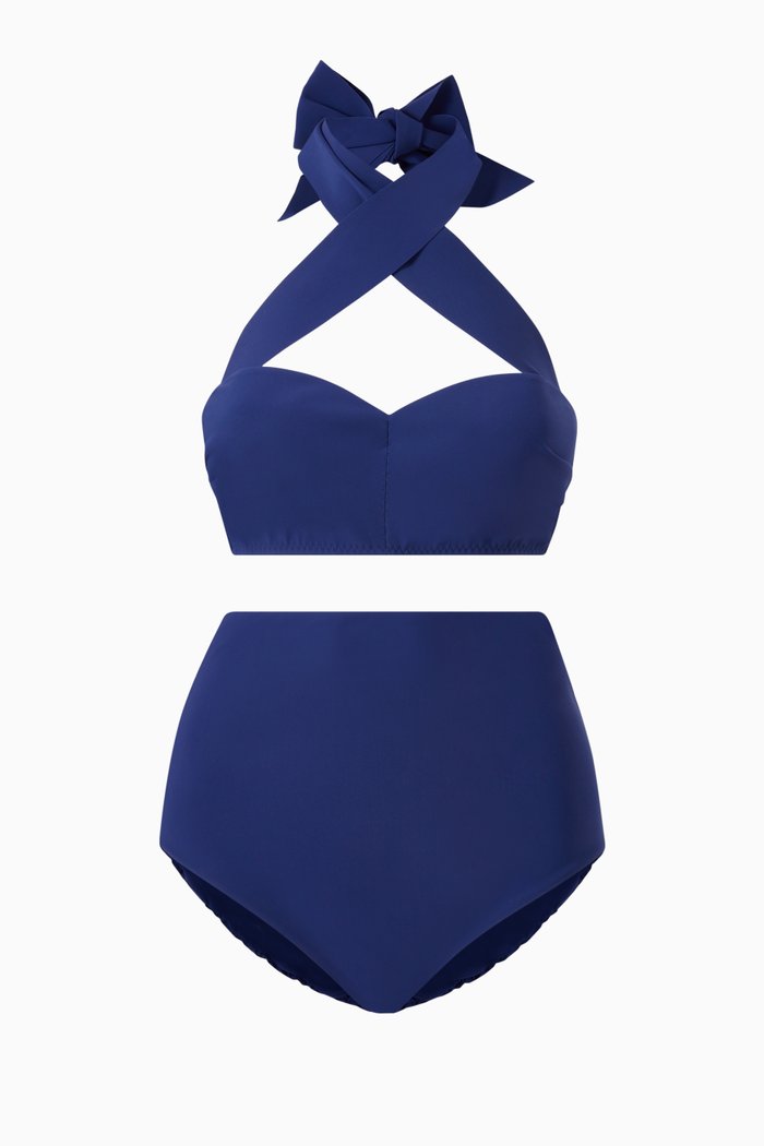 

Bogdana Swimsuit Set in Stretch Jersey, Blue