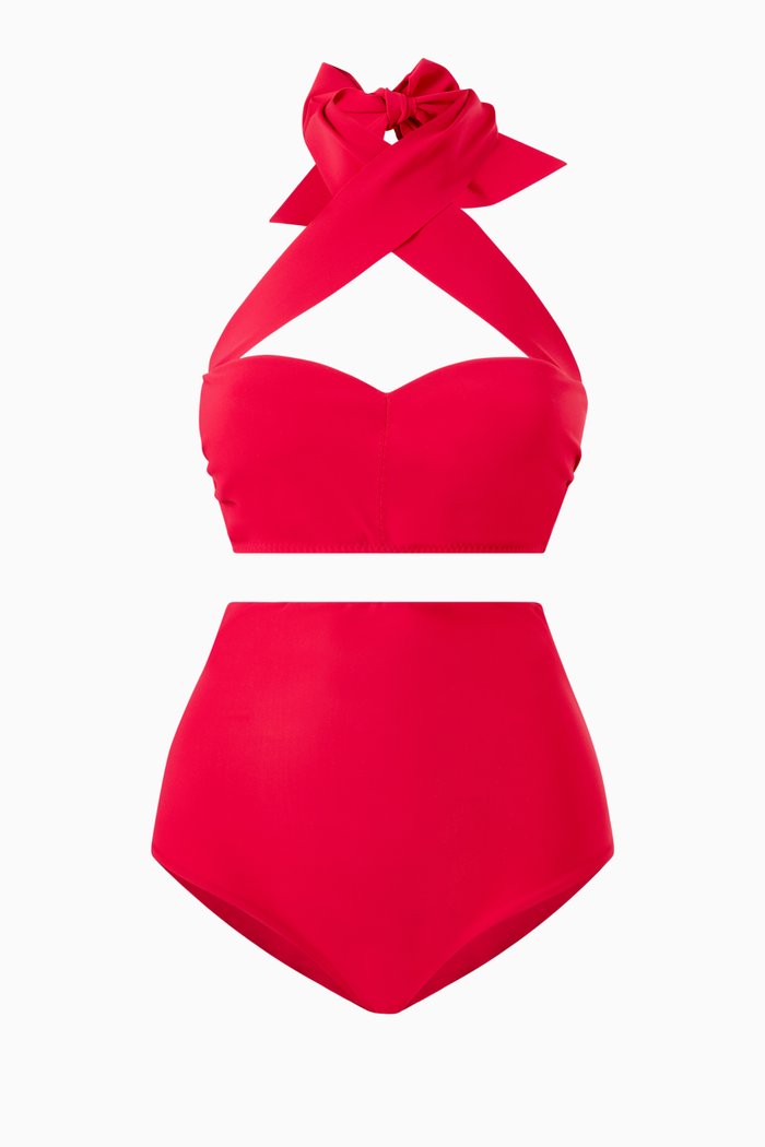

Bogdana Swimsuit Set in Stretch Jersey, Red