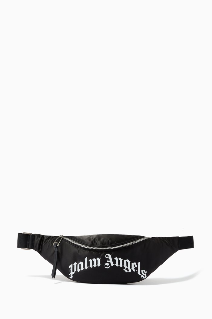 

Curved Logo Fannypack in Nylon, Black