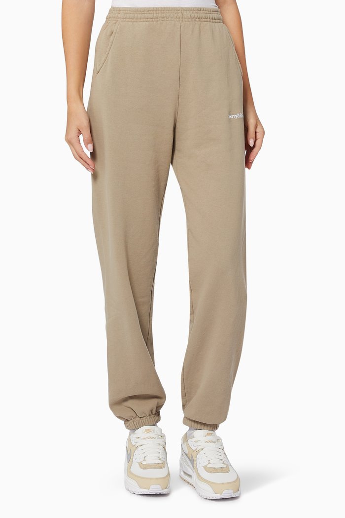 

Serif Logo Sweatpants in Cotton, Grey