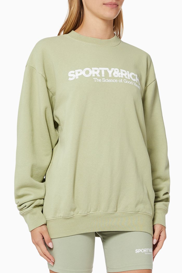 

Science Crewneck Sweatshirt in Cotton, Blue
