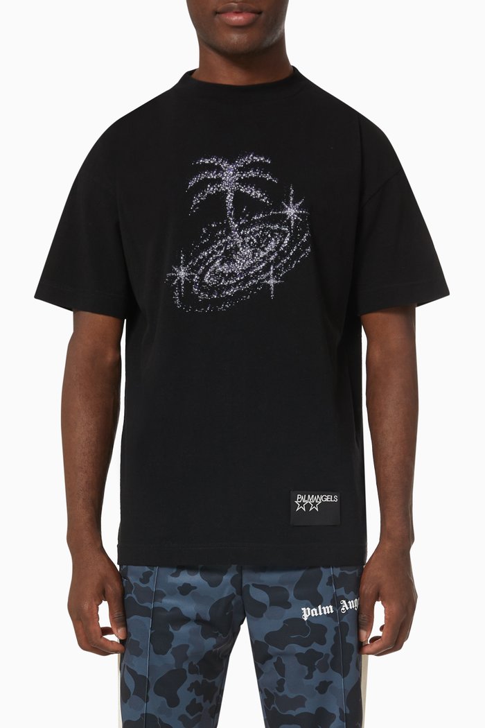 Galaxy T-shirt in Cotton Jersey, Black