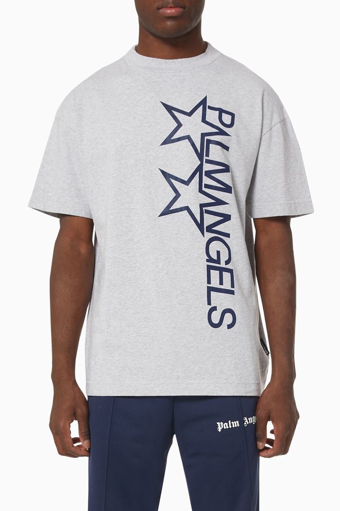 Stars T-shirt in Cotton Jersey, Grey