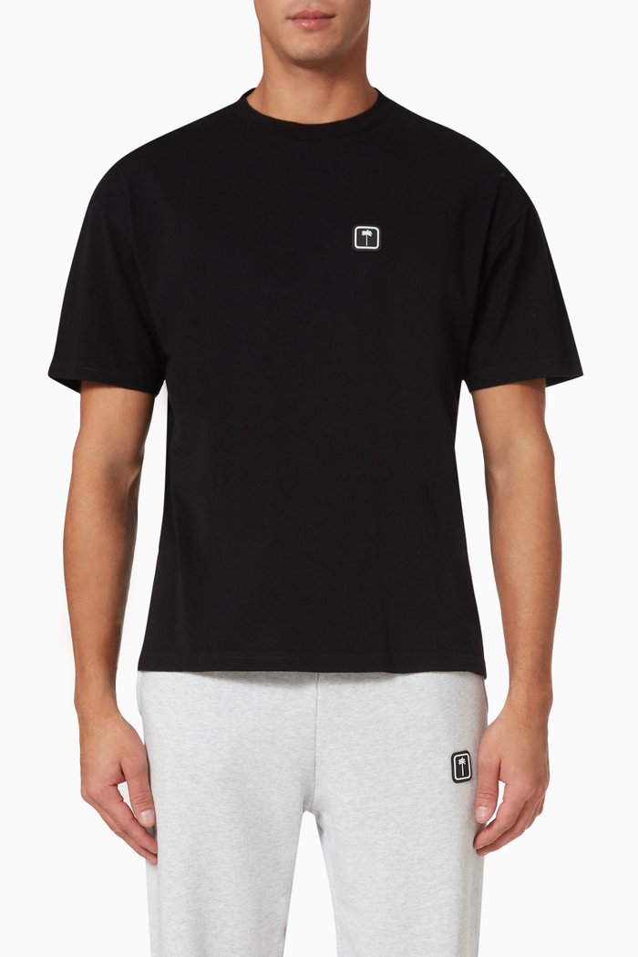 

Palm Tree T-shirt in Cotton Jersey, Black