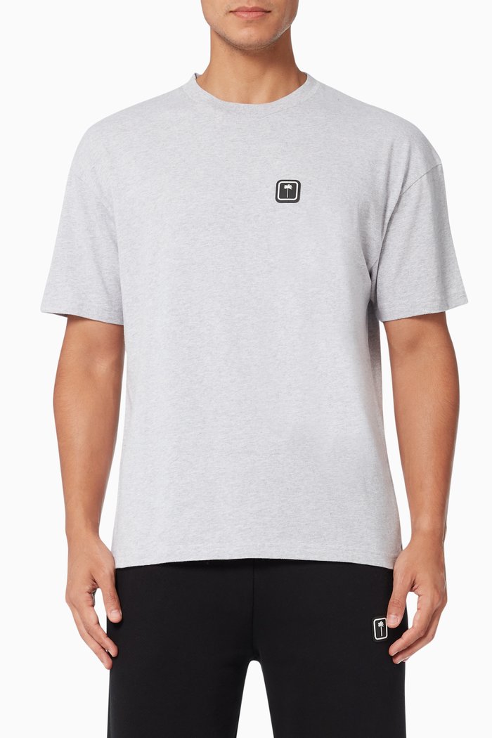 

Palm Tree T-shirt in Cotton Jersey, Grey