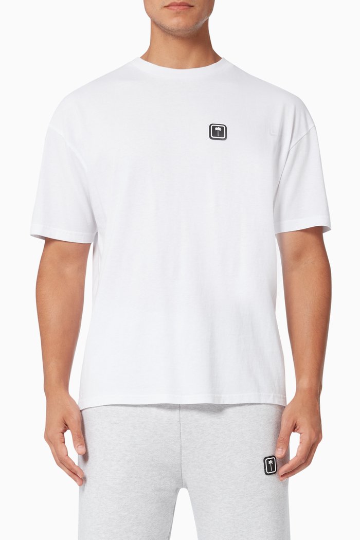 

Palm Tree T-shirt in Cotton Jersey, White