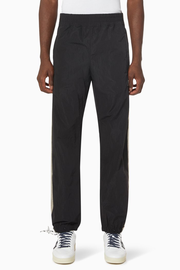 

Palm Tree Track Pants in Technical Fabric, Black