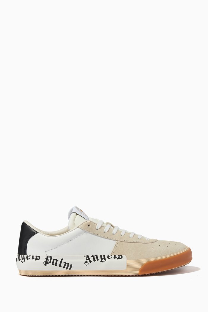 

New Vulcanized Sneakers in Suede & Canvas, White