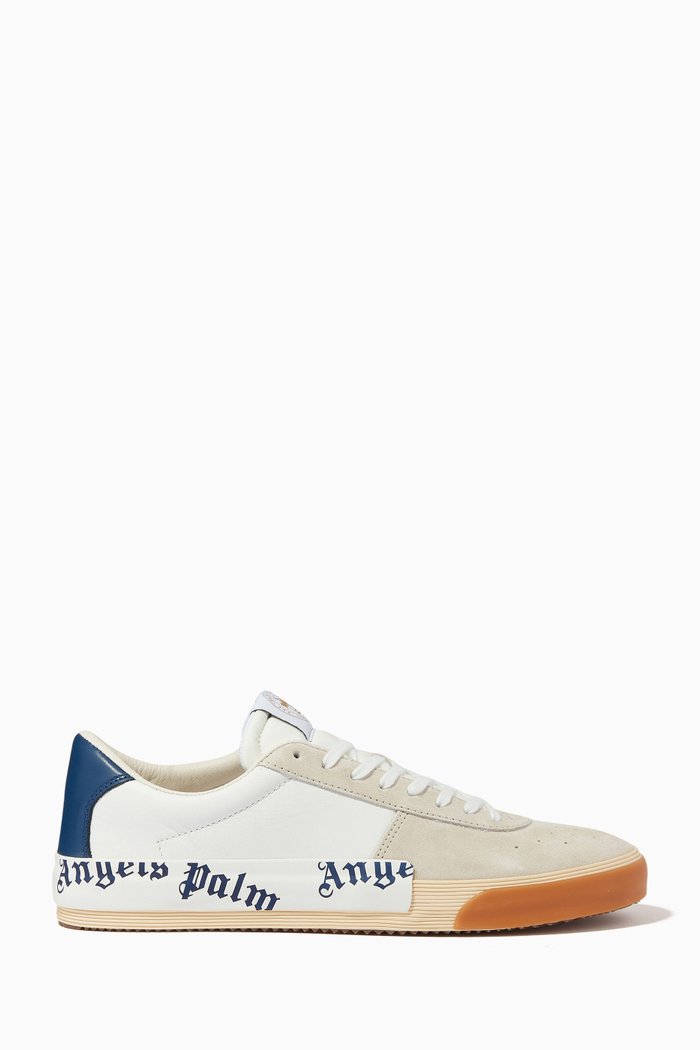 

New Vulcanized Sneakers in Suede & Canvas, White