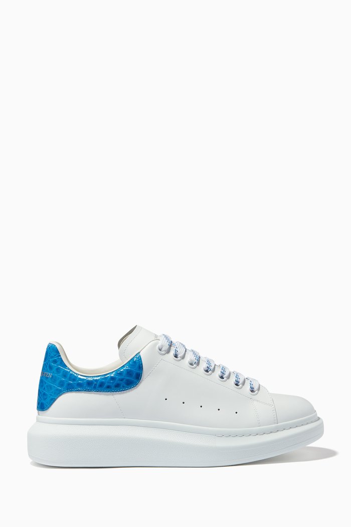 

Oversized Sneakers in Leather, Blue