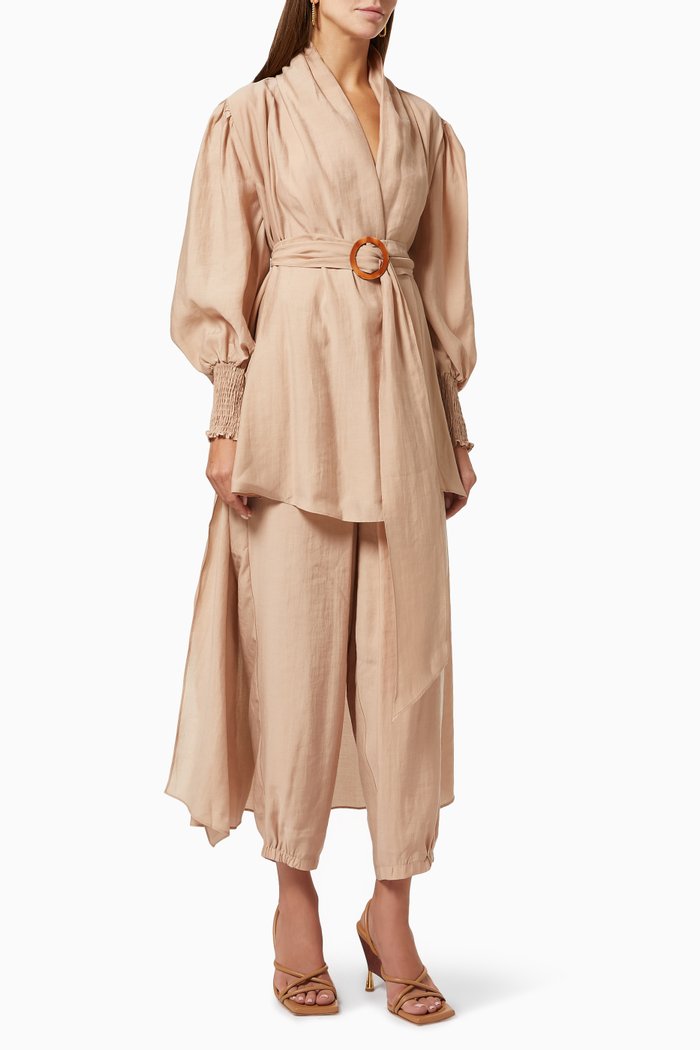 

Belted Jacket in Tencel, Neutral