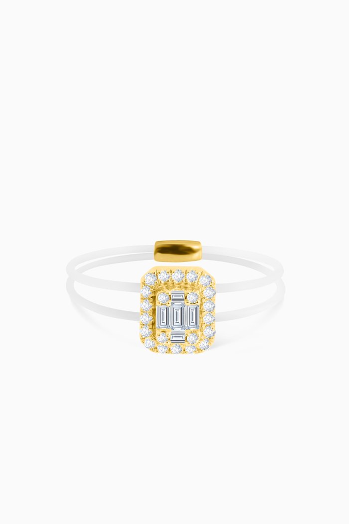

Ariane Floating Ring with Diamonds in 18kt Yellow Gold