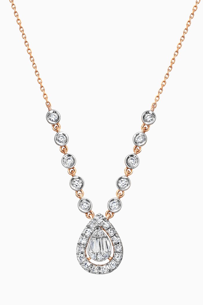 

My Precious Pear Necklace with Diamonds in 18kt Yellow Gold