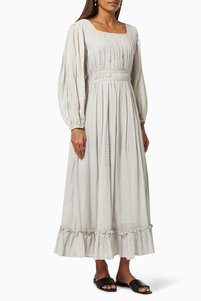 

Tie Dye Layered Dress in Cotton, Grey