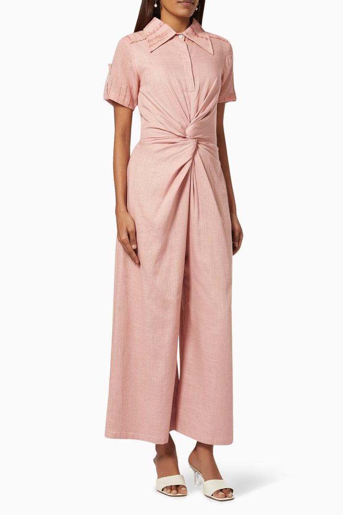 

Ally Jumpsuit in Cotton Flex, Pink