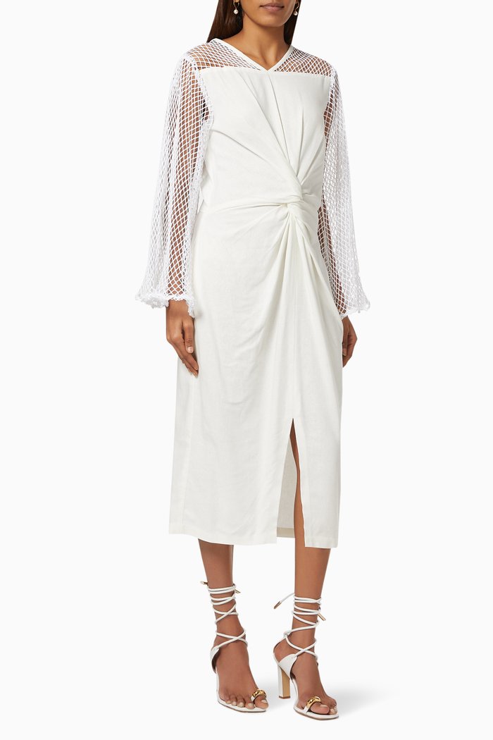 

Ally Mesh Dress in Cotton, Neutral