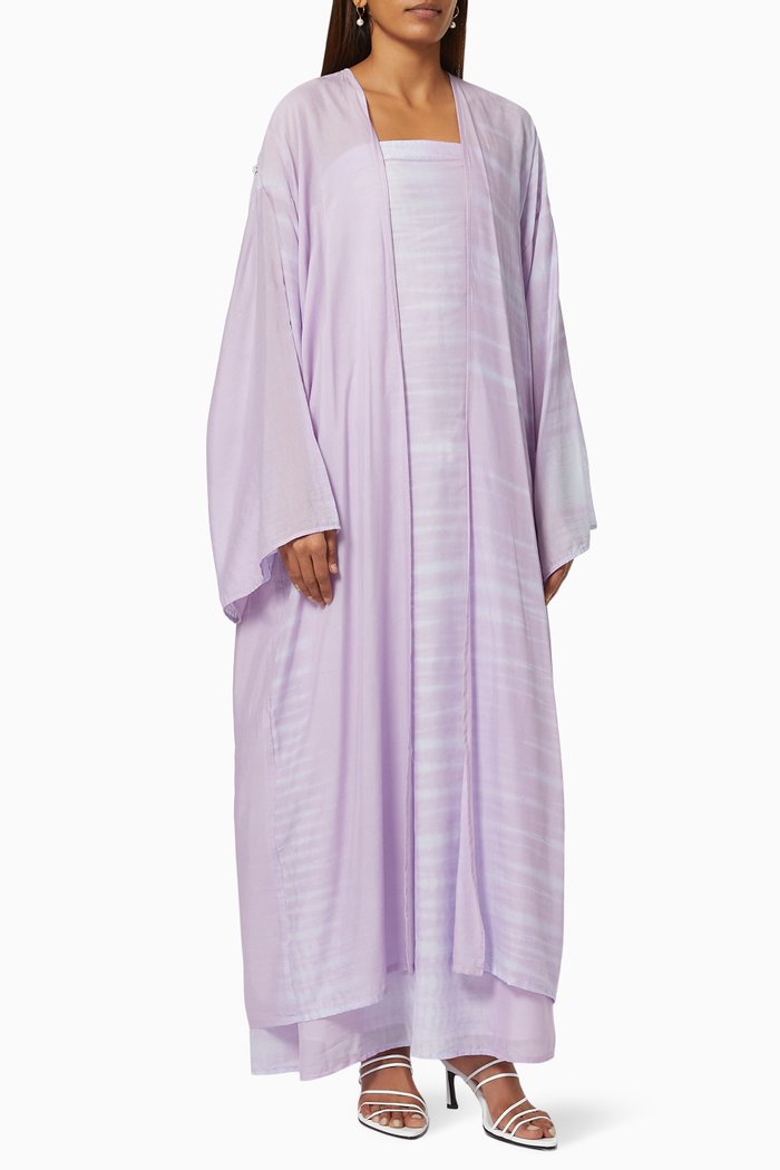 

Shaded Set in Tie Dye Cotton, Purple