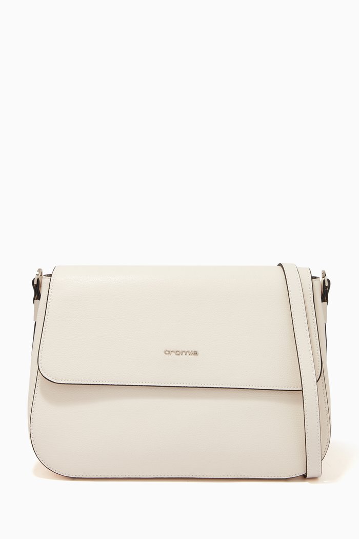 

Akua Crossbody Bag in Pebbled Leather, Neutral