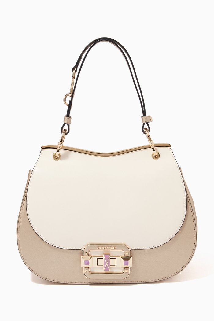 

Large Blush Shoulder Bag in Calfskin, Gold
