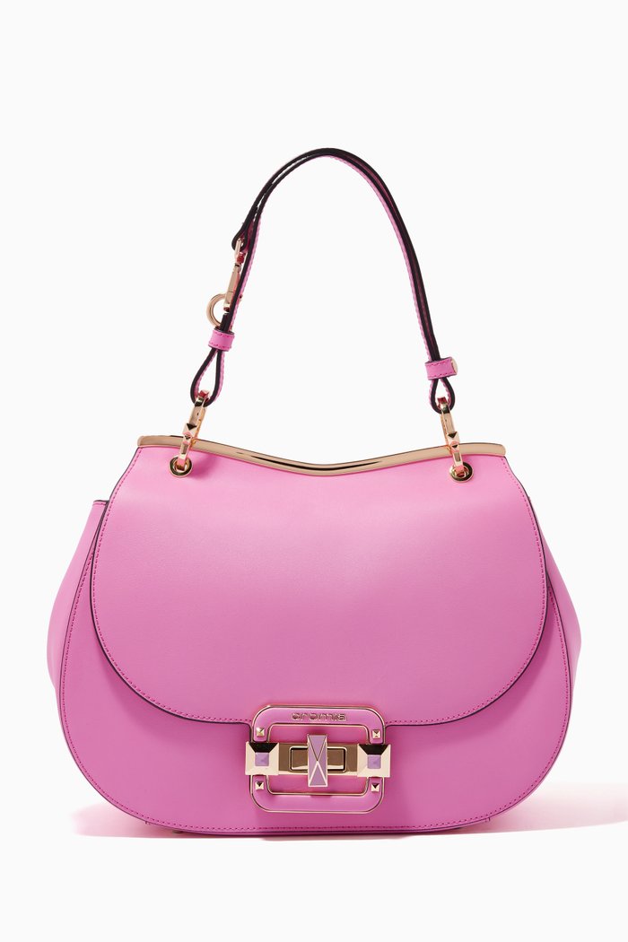 

Large Blush Shoulder Bag in Calfskin, Pink