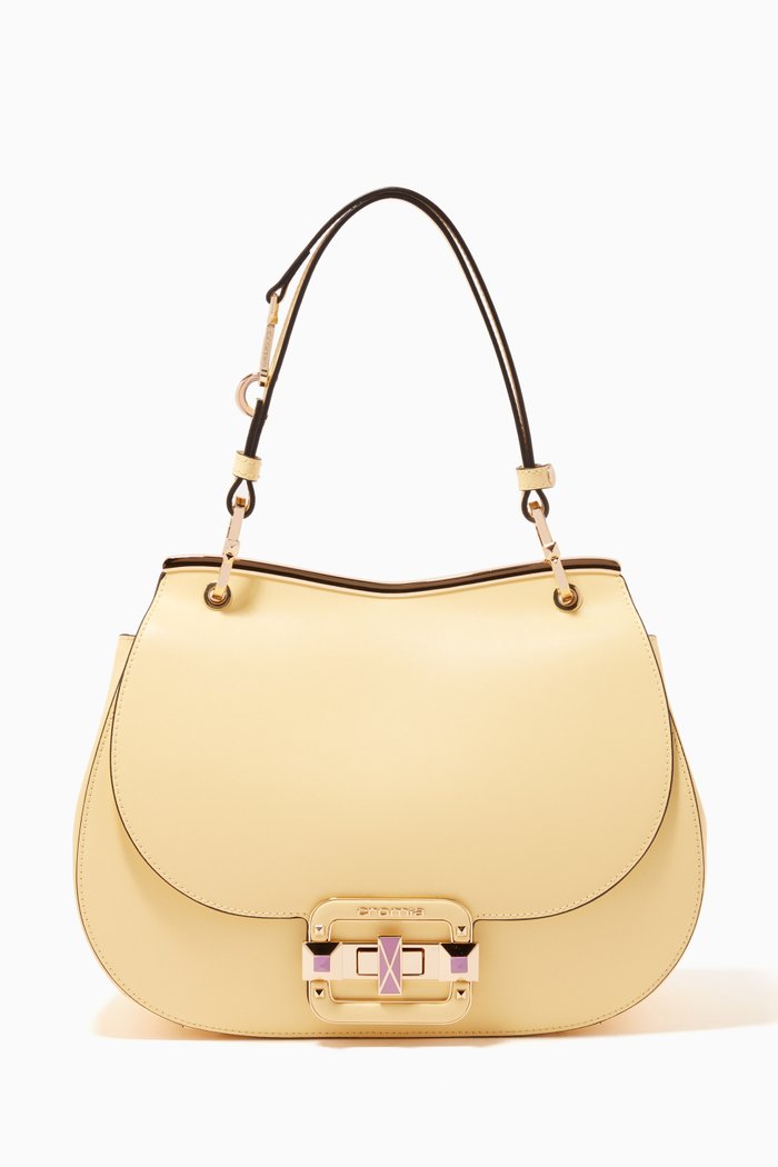 

Large Blush Shoulder Bag in Calfskin, Yellow
