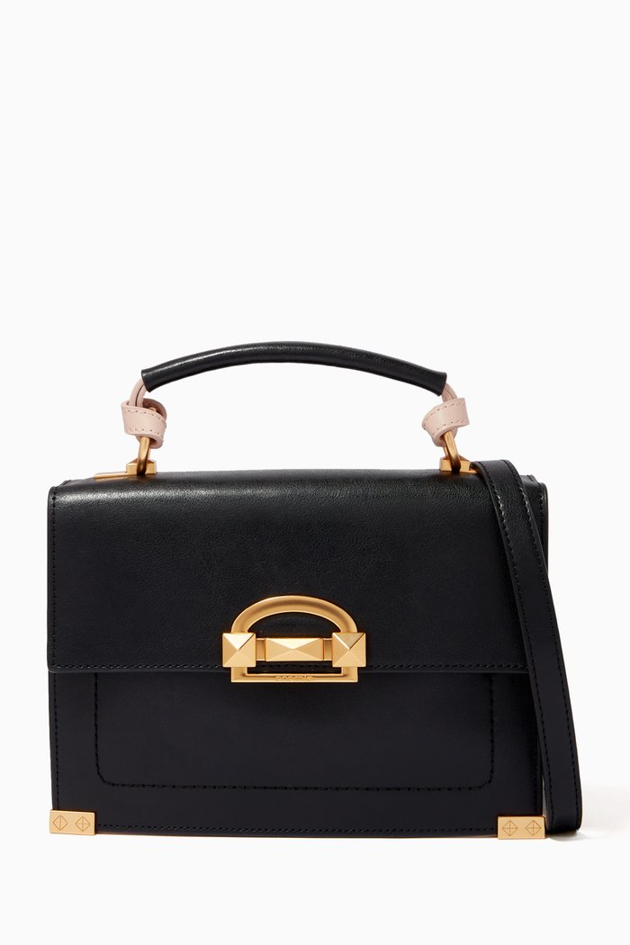 

Kiki Crossbody in Calfskin, Black