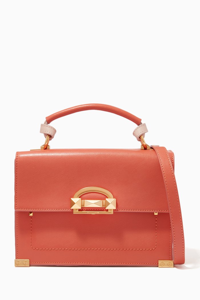 

Kiki Crossbody in Calfskin, Brown