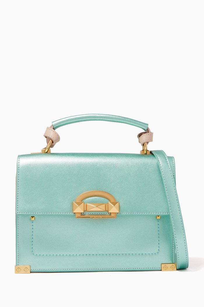 

Kiki Crossbody in Calfskin, Green