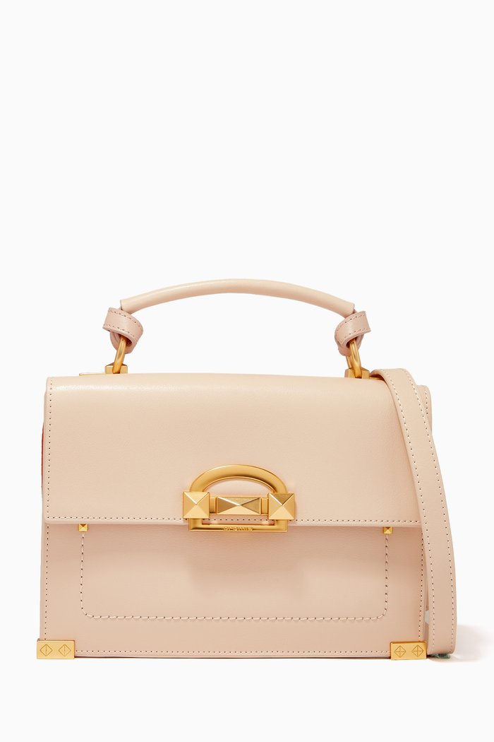 

Kiki Crossbody in Calfskin, Neutral