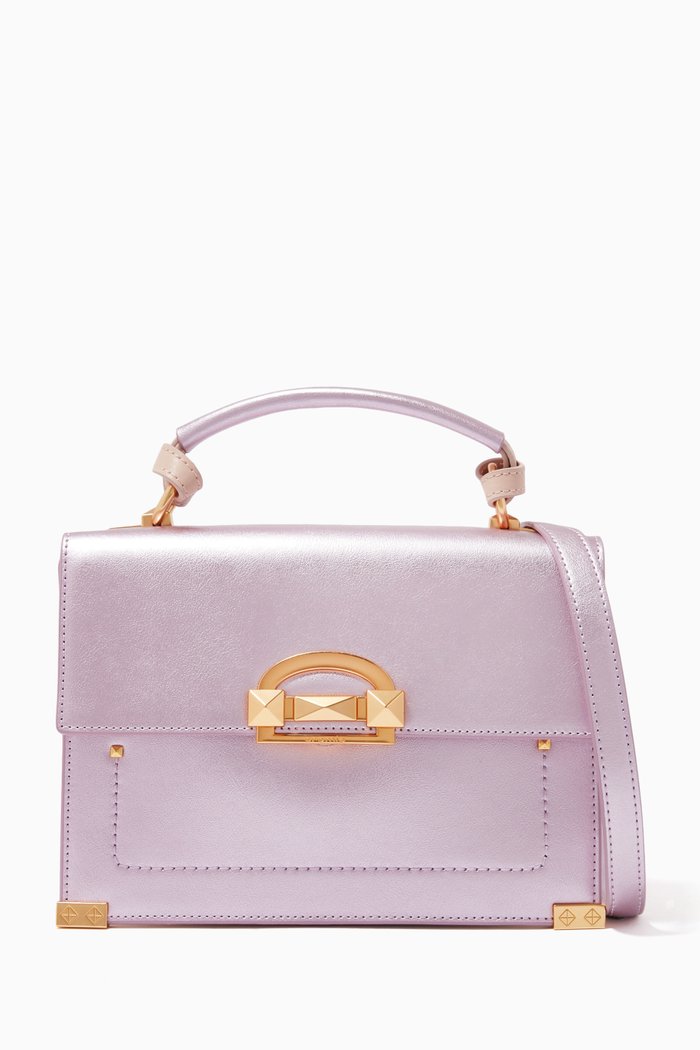 

Kiki Crossbody in Calfskin, Purple