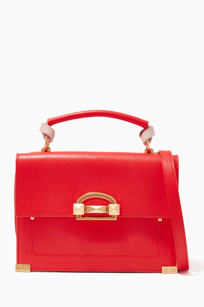 

Kiki Crossbody in Calfskin, Red