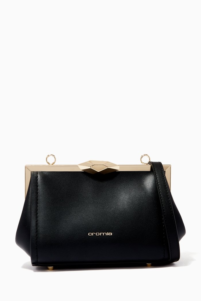 

Iris Crossbody in Calfskin, Black