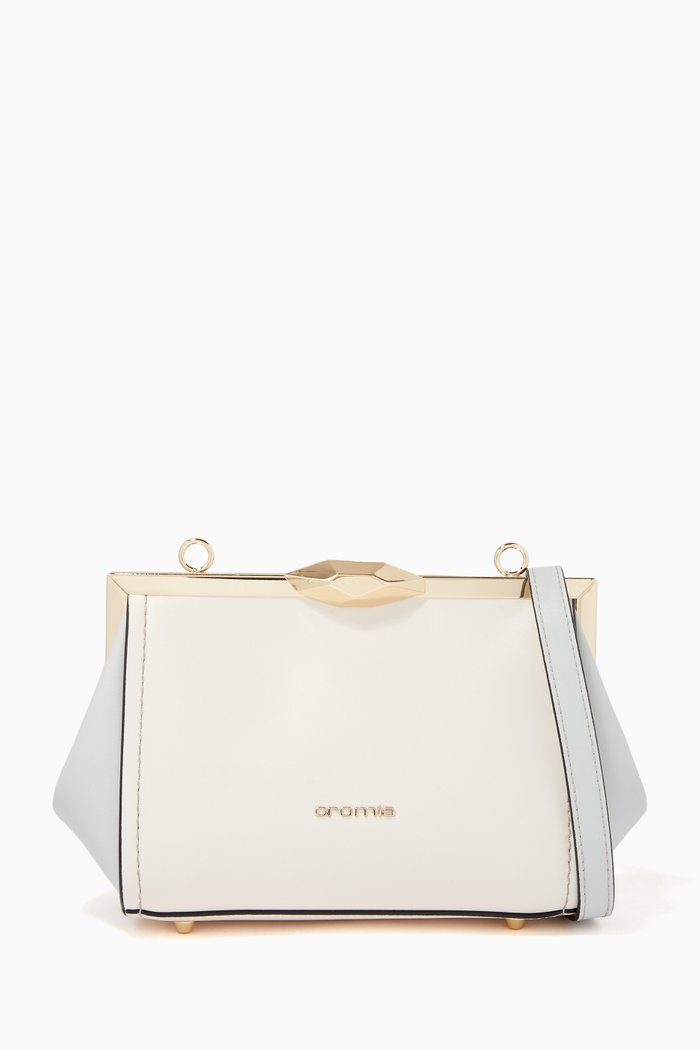 Iris Crossbody in Calfskin, Neutral