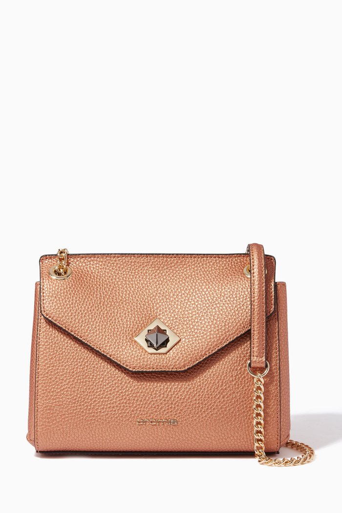 

Mina Crossbody in Deer-print Calfskin, Brown