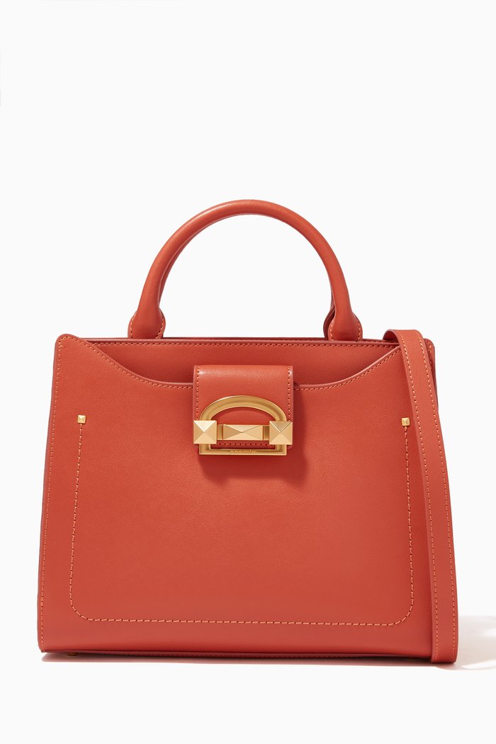 

Medium Kiki Handbag in Calfskin, Brown