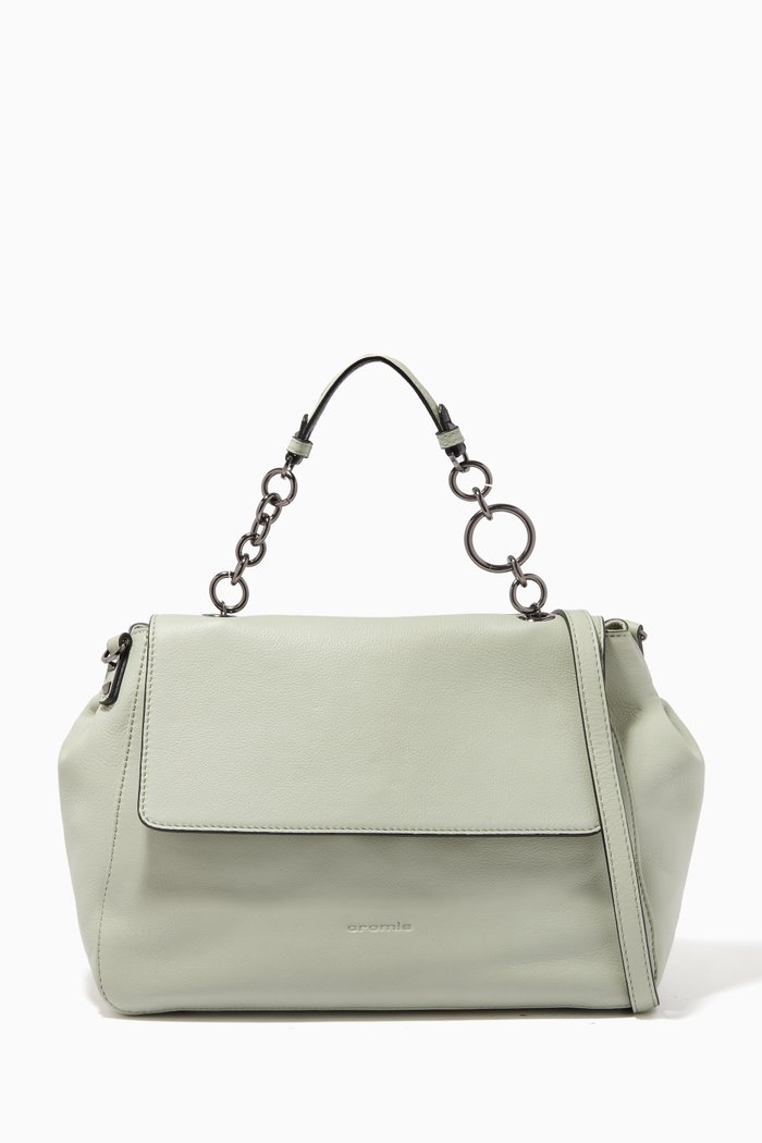

Brave Handbag in Micro-grain Calfskin, Green