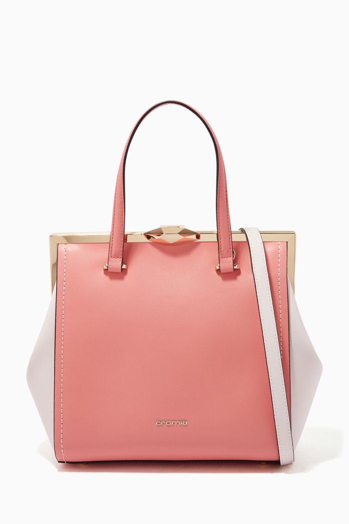 

Iris Handbag in Calfskin Leather, Pink