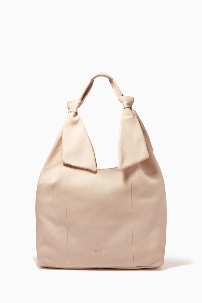 Pixie Shoulder Bag in Calfskin, Neutral