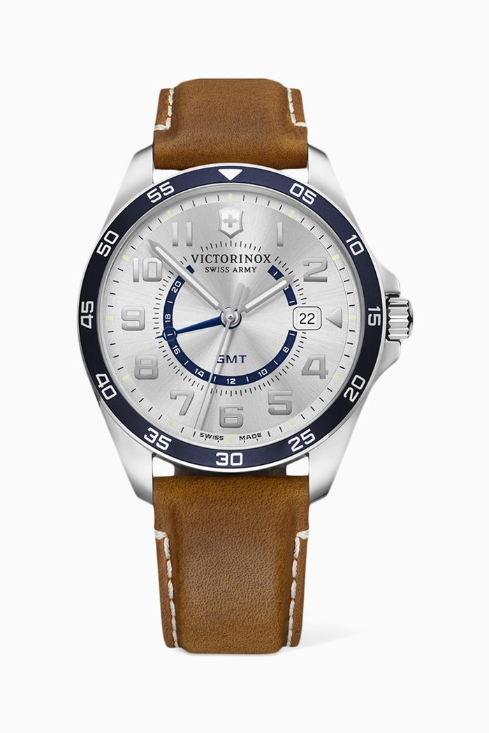 

42mm FieldForce GMT Quartz Watch, Brown