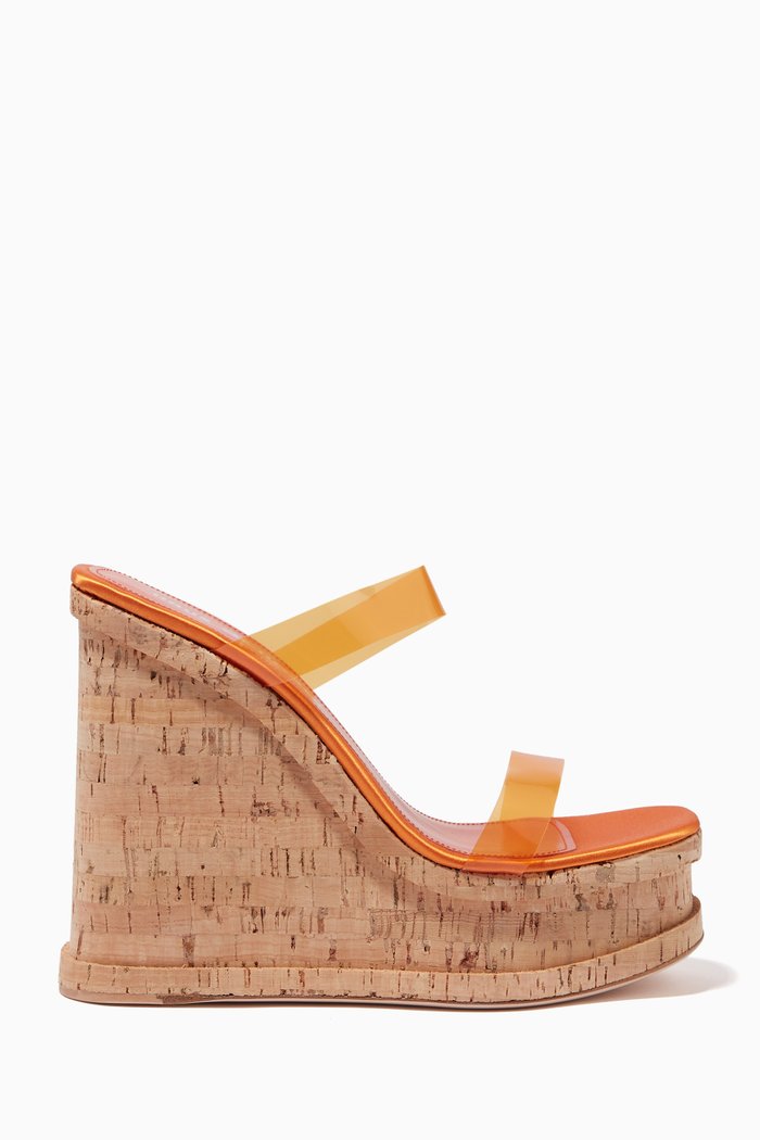 

Palace Slip-on Wedges in PVC, Orange