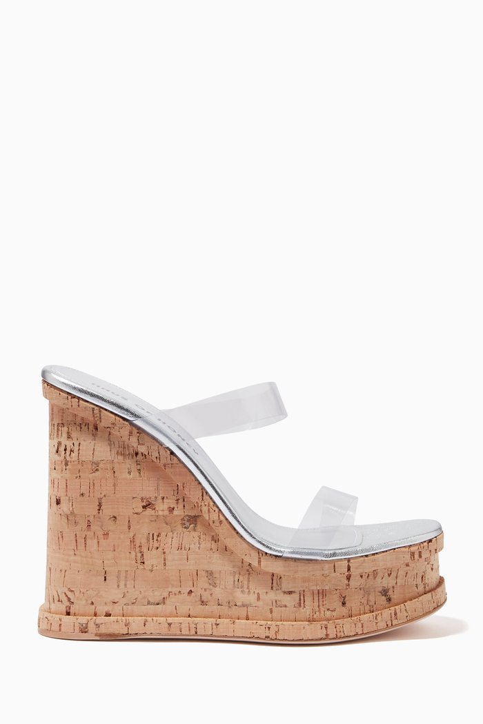 Palace Slip-on Wedges in PVC, Silver
