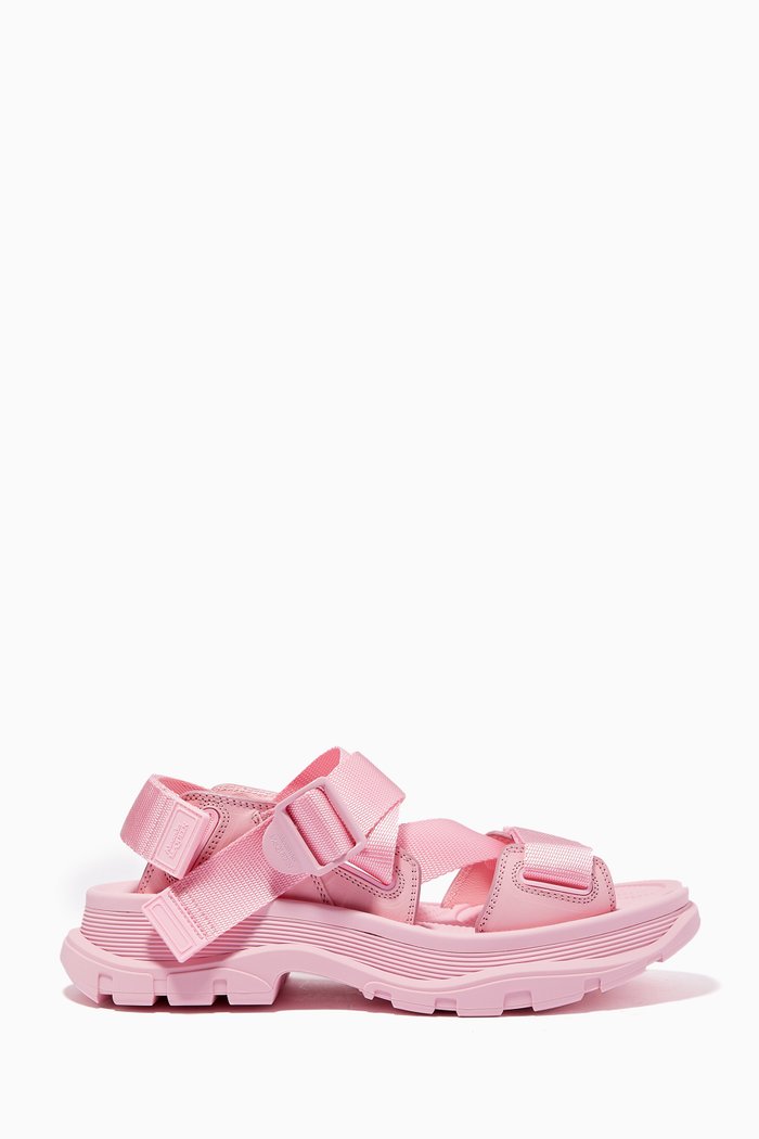 

Tread Sandals in Web & Leather, Multicolour
