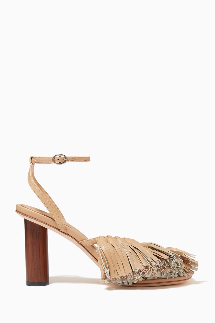 

New Delta 80 Tassel Sandals in Nappa, Neutral