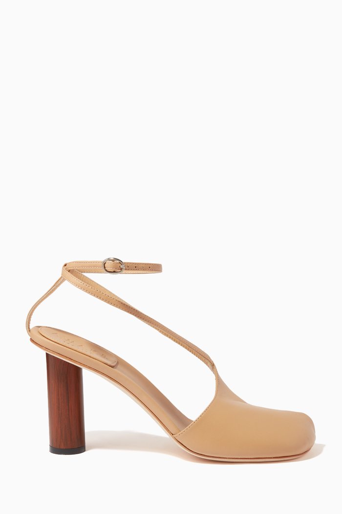 

Christine 95 Asymmetric Sandals in Nappa, Neutral