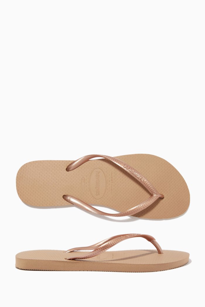 

Slip Flip Flops in Rubber, Gold