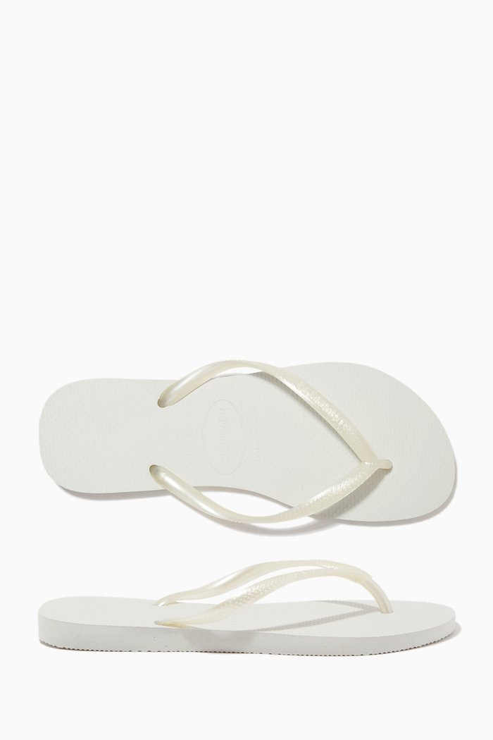 

Slip Flip Flops in Rubber, White