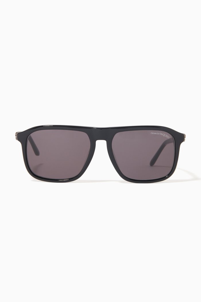 

Skull Square Sunglasses, Black